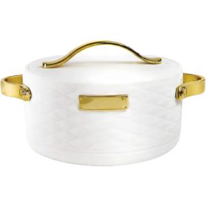 Casserole Insulated Inner Steel Casserole BPA Free Food Grade Use for Keeping Roti Serving Roti Biryani, Gravy Hot Pot for Kitchen Chapati Box Diwali Gift Item (Color White) (1500 ML)