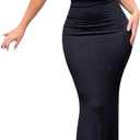 Verdusa Women's Tie Back Halter Dress Summer Backless Maxi Bodycon Dresses Brunch Outfits (XS, Black)