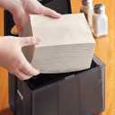 OneUp by Choice Kraft 2-Ply Wide Interfold 6 1/2" x 8 1/2" Dispenser Napkin - 6,000/Case