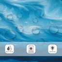 Riyidecor Ocean Beach Shower Curtain Beachy Abstract Blue Sea Wave Coastal Summer Nautical Ombre Navy Modern Nature Cool 72Wx72H Inch Hawaii Fabric Decor Bathroom Polyester Waterproof 12 Pack Hooks