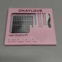 OKAYLOVE Fluffy Lash Clusters, VIVA 8-18mm DIY Volume Cluster Eyelash Extensions Kit, 168pcs CC Curl Black Cotton Band Individual Lashes with Lash Bond and Seal, Remover, Lash Tweezers