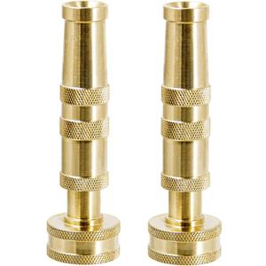 Twinkle Star Heavy-Duty Brass Adjustable Twist Hose Nozzle, 2 Pack, TWIS3432