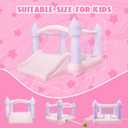 AKSPORT Pink Bounce House for Kids, Inflatable Bounce House with Slide | Ages 3-8 Years | 5 Kids Capacity | 300 LBS Max Weight | 12 x 9 x 7.15 FT | ASTM F2729 & CPC | 1 Min Setup | Indoor & Outdoor, Soft Pink/Purple, 12 x 9 x 7.15 FT