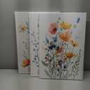 Watercolor Flowers Bathroom Canvas Wall Art, Colorful Wildflower Wall Decor Poster Prints Botanical Artwork for Living Room Bedroom Bathroom Farmhouse Decor 16x24x3pcs (16x24inch, multi-flower4)