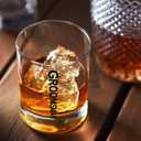 LADY&HOME Groom and Groomsmen Whiskey Glasses Set of 8,11oz Whiskey Rock Gift Glass for Bachelor Party Decorations Favors or Groomsmen Gifts(Team Groom)