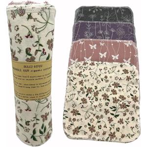 Reusable Paper Towel Rolls 20 Pack,Washable Napkin Cloth Value Set of 4 Colors 20 Pack of Paperless Towel-100% Cotton, Super Soft, Absorbent Made to Last (Blooming)
