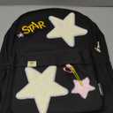 2026 Preppy Backpack Trendy Y2K Stars Backpack Cute Aesthetic College Laptop Backpack Casual Daypack Y2k Accessories (Black,One Size)