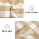 Front Door Mats Outdoor 24''X35'' Khaki and White Fall Layered Doormat Cotton Woven Farmhouse Washable Small Area Rug for Welcome Mat/Entryway/Bedroom/Living Room