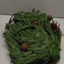 9FT Prelit Christmas Garland, Realistic Green Norfolk Pine Garland with Lights Battery Operated for Mantle Stairs Railing Fireplace Table Indoor Xmas Decor