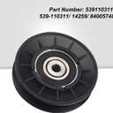 Karbay 539110311 Lawn Tractor Idler Pulley Replacement Compatible with Husqvarna Craftsman Poulan Zero-Turn Mower 14259, 84005748, 607163-3/8" ID & 3-1/2" OD (2 Pack)