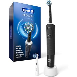 Oral-B Pro 500 Electric Toothbrush with (1) Brush Head, Rechargeable, Black 