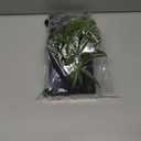 MyGift 10 Inch Fake Grass Artificial Plants in Rectangular Black Wood Planter - Faux Plants Indoor for Tabletop Centerpiece Dcor (9.5 Inch)