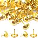 500Pcs Upholstery Tacks, BetterJonny Decorative Furniture Nails Pins Gold Metal Thumb Tacks for Upholstered Furniture Cork Board, Home Decor(17X11MM)