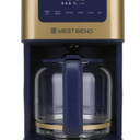 Timeless 12 Cup Slate Blue Touchscreen Coffee Maker Hot/Iced