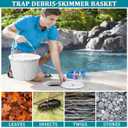8" Pool Skimmer Basket with Handle for Pentair U-3/Hayward