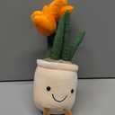AULUDA Tulip Plush Toy, 13" Orange Flower Pot Stuffed Throw Plushie Pillow Doll, Soft Fluffy Plant Friend Hugging Cushion - Present for Every Age & Occasion