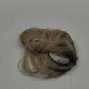 Megito Long Wavy 18inch Hair Topper Big Base Cover Thinning Hair Clip in Hair Toppers for Women Fiber Wiglets with Fringe Ombre Mix Blonde Color