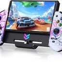 CYOYPPY Switch Controller Compatible with Nintendo Switch/OLED - USB-C Plug & Play Switch Pro Controller Handheld Mode, One-Piece Joypad Controller with Hall Joystick/RGB/4 Game Slot/Dual Motor