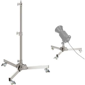 NEEWER Heavy Duty Light Stand with Casters, Max Height 3.2ft/98cm, Stainless Steel Foldable Adjustable Tripod, Photography Light Stand for Speedlight Softbox Monolight, Max Load 22lb