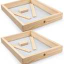 Menkxi 2 Pcs Bee Hive Candy Board Assembled Candy Board for Honeybee Hives Empty Bee Frame Feeder Frames Bee Sugar Hive Top Feeder for Winter Supplies (10 Frame)