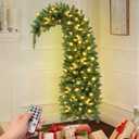 Christmas Decorations - Whimsical Christmas Tree - 6ft Pre-Lit Artificial Tree with Timer Remote Control 150 LED Lights - Xmas Holiday Decor for Indoor Home Living Room Office (Dark Green)