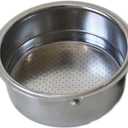 51mm Stainless Steel Coffee Filter Double Layer Filter Basket Stainless Steel Portafilter Basket Espresso Handle Compatible for Portafilter Coffee Machine (Double Cup)