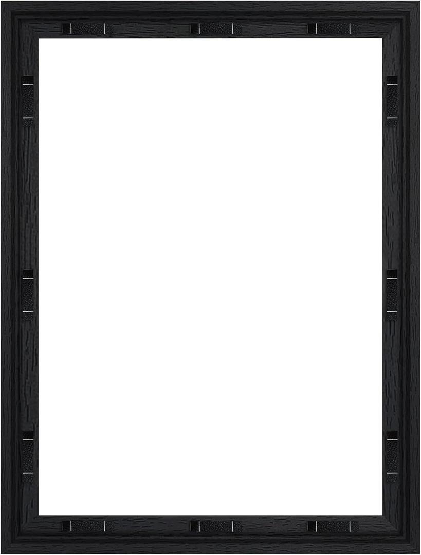 Abtgt 16x20 Canvas Floating Frame with 0.9" Deep, Black Floater Frame for Canvas Paintings with Adhesive, Vertical or Horizontal Wall Art frame for Prints Oil Painting Diamond Decor, 1 Pack.