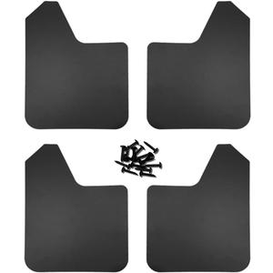 4PCS Universal Car Mud Flaps, Vehicles Mudguard Splash Guards Front and Rear Set, Flexible and Bendable Mudflaps Dirty Fenders, Auto Accessories Compatibility with Pickup SUV Van (Black)