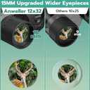 Anweller Binoculars with Camera, 12x32 High Powered Compact Binoculars for Adults and Kids, for Bird Watching, Cruise Ship, Hunting, Travel, Hiking, Sport Games, Concert, with 8GB Card