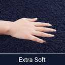 LOCHAS Bathroom Rug 36x24 Inch, Soft Thick Absorbent Microfiber Bath Rugs for Bathroom, Machine Washable, Shaggy Plush Non Slip Bath Mat for Tub, Shower Floor, Quick Dry Mats, Navy