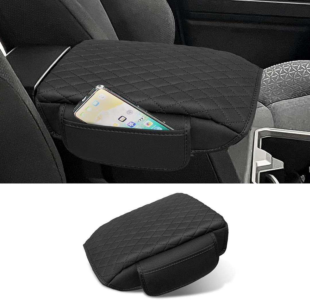 Rilsen Custom for Center Console Cover 2025 2026 Toyota 4runner Armrest Cover Accessories PU Leather Armrest Seat Box Cover Protector with Pockets Storage Bag