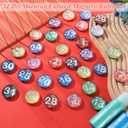1-31 Magnetic Numbers, Light Rainbow, 0.98", Numbered