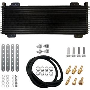 Low Pressure Drop Transmission Oil Cooler 40k Transmission Oil Cool Compatible For Heavy Duty 40,000 GVW Max Low Mounting Hardware Towing Applications and Advanced Cooling Protection LPD47391