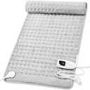 Heating Pad,Electric Heating Pads for Back,Neck,Abdomen,Moist Heating Pad for Shoulder,Knee,Arms,Legs,Dry/Moist Heat & Auto Shut Off,Birthday Gifts for Men and Women(Light Gray, 40''×20'')