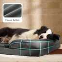 Bedsure Orthopedic Dog Beds Large Sized Dog - Washable Large Dog Cat Bed Waterproof, Comfort Dogs Couch Sofa with Washable Removable Cover, Pet Bed with Nonskid Bottom, Dark Grey, 35"