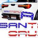 Tailgate Inserts Letters Compatible for 2022 2023 2024 2025 Santa Cruz 3D Raised & Strong Adhesive Decals Letters Rear Emblem Decal Sticker Compatible for Santa Cruz Accessories-American Flag