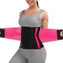 Waist Trainer Belt for Women Man - Waist Trimmer Ab Belt - Tummy Control Body Shaper (Medium, Upgrade Black)