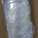 Soup Containers with Lids Glass 32 oz, 4 Cup Borosilicate Glass Food Storage Containers, Microwave & Freezer Safe Jars, Small Square Meal Prep Bowl for Salad, Fruit, Lunch, Ice Cream, Travel, 4 Pack (Transparent)