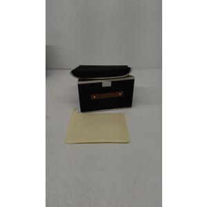 Storage Boxes with Lid Cotton Linen Fabric Storage Bins Organizer Container Decorative Collapsible Washable Shelf Baskets Faux Leather Handles for Home Bedroom Closet (Black, Small Size)