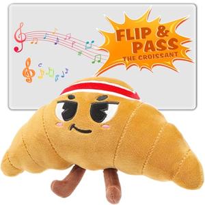 Flip & Pass the Croissant, Electronic Interactive Game, Hilarious Family Party Games for Kids Ages 3, 4-8+, Indoor/Outdoor Toys, 3 4 5 6 7 8 Year Old Girl & Boy Birthday Gift, Travel & Floor Fun