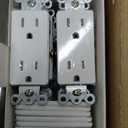 BESTTEN 50 Pack 15 Amp Decorator Receptacle Outlet, Tamper Resistant Receptacle, Residential and Commercial Use, Wallplate Included, 15A/125V/1875W, UL Listed, White