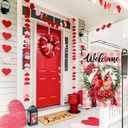 Valentines Day Love Birds Garden Flag 12x18 Inch Double Sided Small Flags, Vintage Red Cardinal Welcome Roses Yard Sign for Front Porch, Lawn, Yard, Outdoor Decor DF956