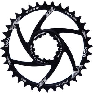 YBEKI Narrow-Wide Chainring 30T-38T - CNC 7075-T6 Aluminum MTB Chainwheel for SRAM GXP/XX1/X01 (3mm/6mm Offset) | Eagle Tooth Design | Ultra-Light 60-80g | Hard Anodized Black