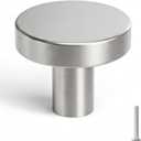 homdiy 40 Pack Brushed Nickel Cabinet Knobs, Round Kitchen Drawer Knobs, Silver Knobs for Cabinets, Metal Handles for Desk Drawers Cupboard