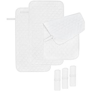 Pack Of 2 Baby Changing Table Diaper Changing Pad Liner Non-Slip, Waterproof Terry Mat, Quilted Absorbent Bassinet Liners Washable, 3 Pack
