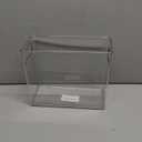 mDesign Tall Modern Stackable Plastic Storage Organizer Bin Basket with Handles for Bathroom Vanity Organization - Shelf, Cubby, Cabinet, or Closet Organizing Decor - Ligne Collection - Clear (10 x 5 x 8 (Pack of 1))