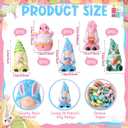 DoubleFill 60 Pcs Mini Easter Gnome Figurine Bunny Resin Gnomes 5 Styles Spring Miniature Figures for Easter Spring Festival Party Favors Gifts Home Table Landscape Decor