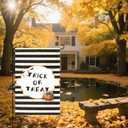 3 x Halloween Garden Flag,12x18 Double Sided Halloween Flags for Outside, with 2 Different Designs Front and Back,Small Burlap Flags for Yard and Garden Decor