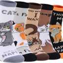 2 x 5 Pairs Women's Cat Socks Fun Animals Casual Socks Novelty Cotton Cat Sock Funny Birthday Gifts for Cat Lovers