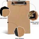 Mini Clipboards, 16 Pack 6" x 9" Small Clipboards Bulk, Wooden Memo Mini Clip Boards with Low Profile Clip, Hanging Loop for Office Home Classroom Supplies